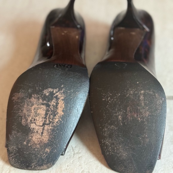 Stuart Weitzman-Tortoise Peep Toe Heels-Excellent Condition - Picture 4 of 6